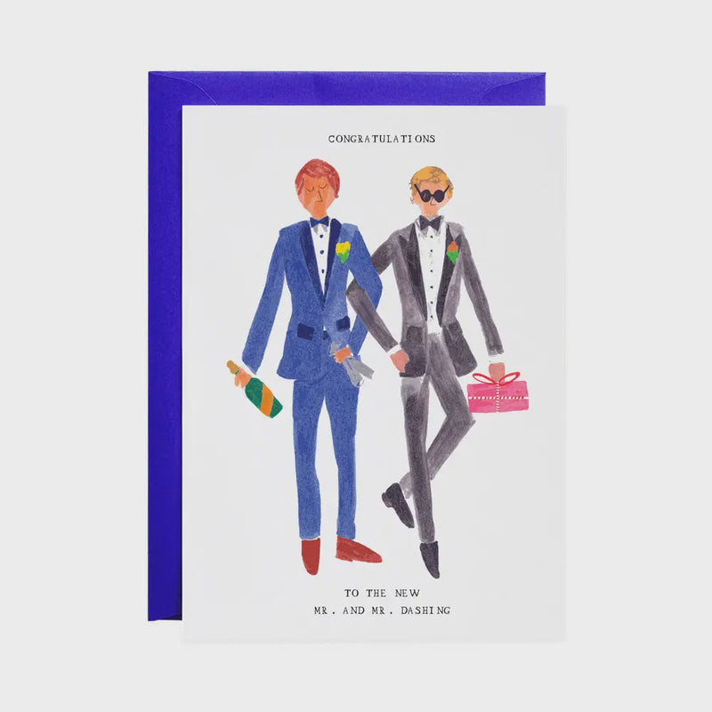 Mr. and Mr. Dashing - Wedding Greeting Card