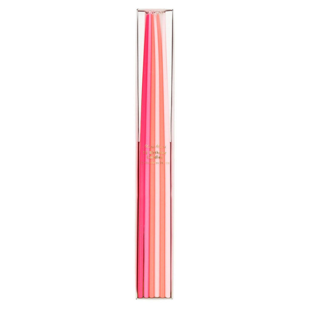 Pink Tall Tapered Candles (x12)