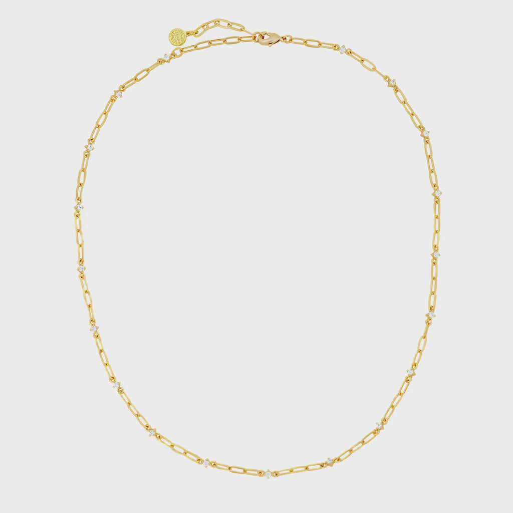 Emi Sparkle Chain Necklace - White