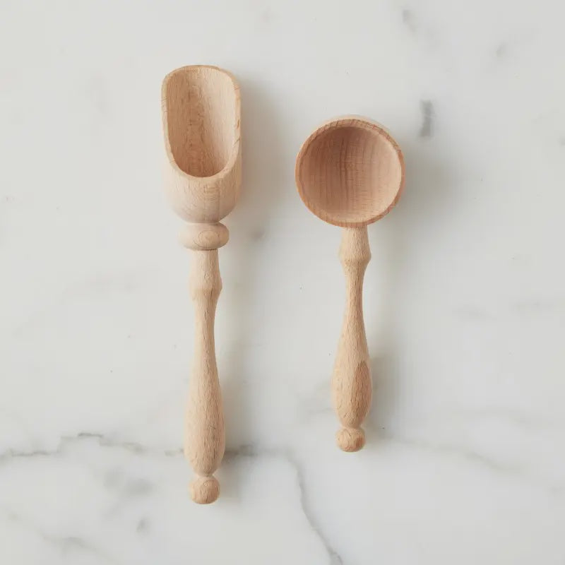 Beechwood Salt and Sugar Spoon Set