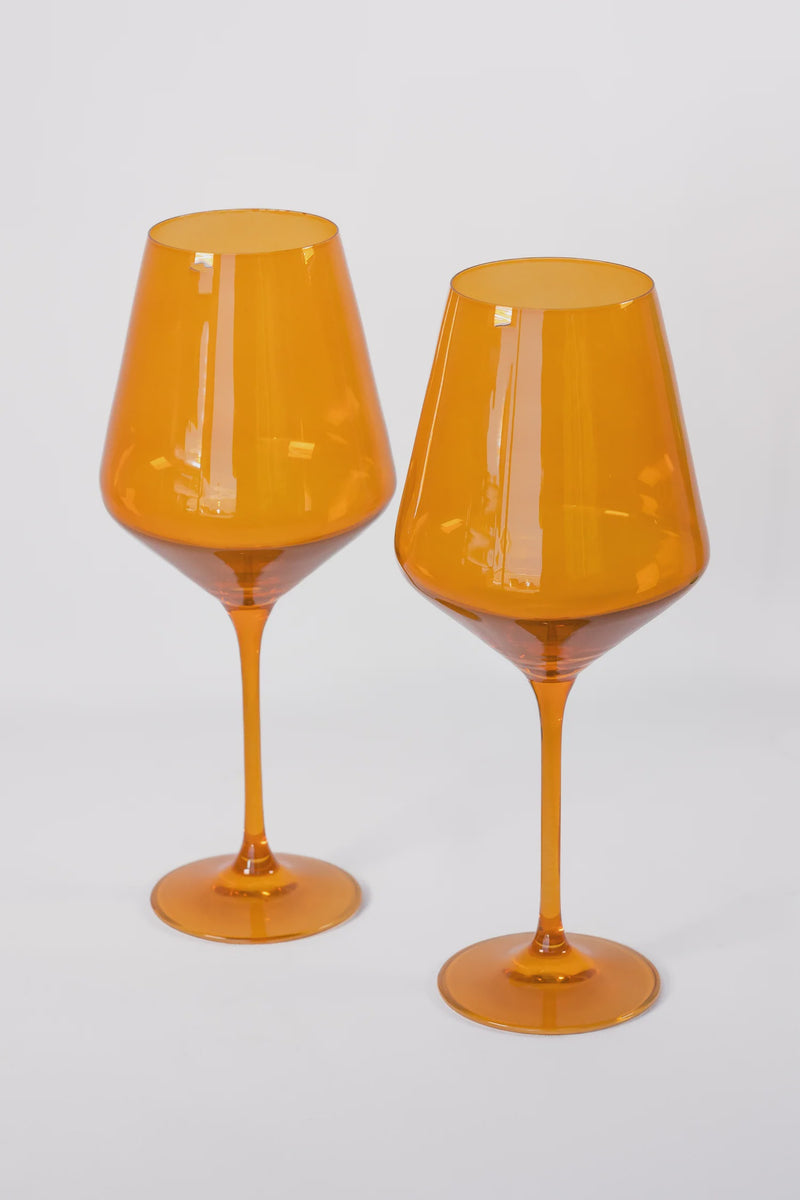 Colored Wine Stemware - Butterscotch