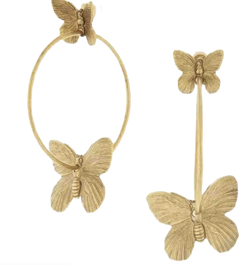 Lara Butterfly Hoop Earrings