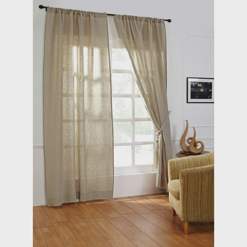 Damara Linen Curtain - Natural - 96''