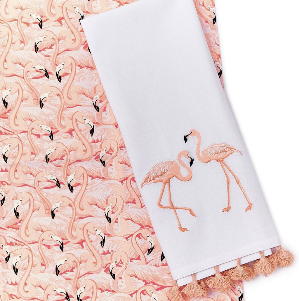 Flamingo Dish Towels Set of 2