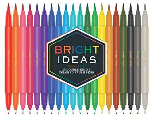 Bright Ideas: 20 Double-Ended Colored Brush Pens