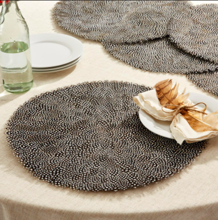 Guinea Fowl Feather Placemat