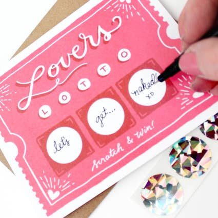 Lover's Lotto Scratch-off Card