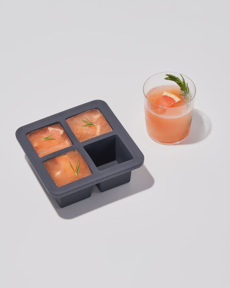 Extra Large Silicone Cocktail Ice Cube Tray - Charcoal